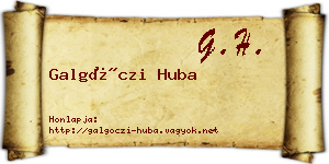 Galgóczi Huba névjegykártya